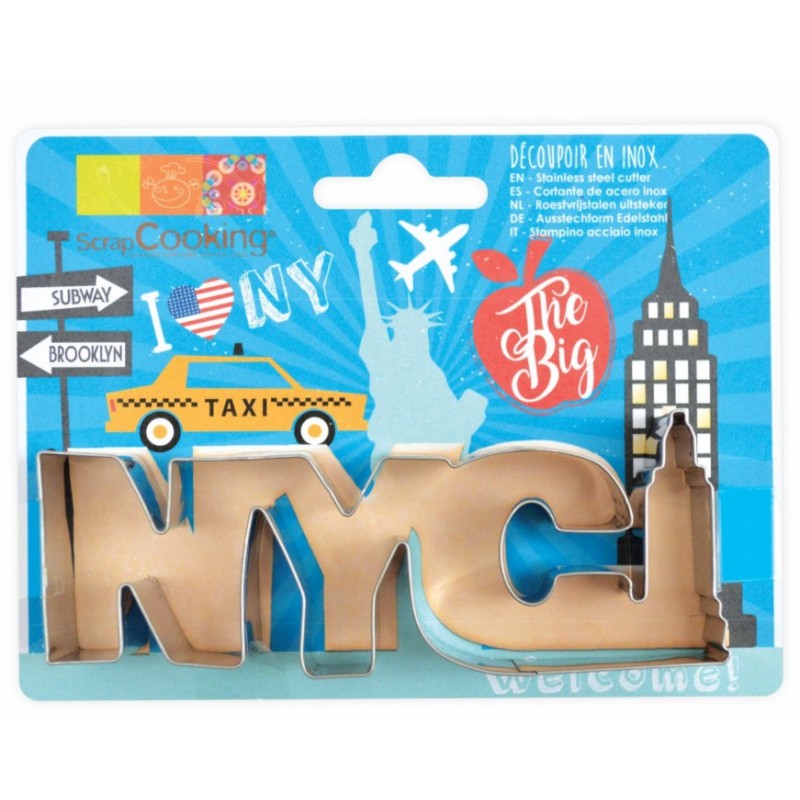 NYC stainless cutter - 13 cm x 5 cm - ScrapCooking