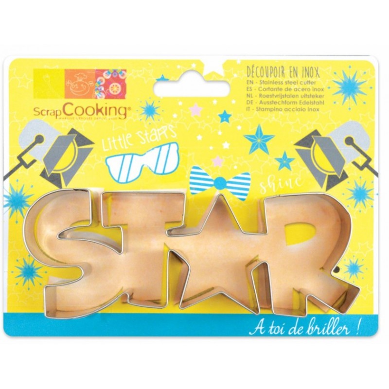 Star stainless cutter - 13 cm x 4,7 cm - ScrapCooking
