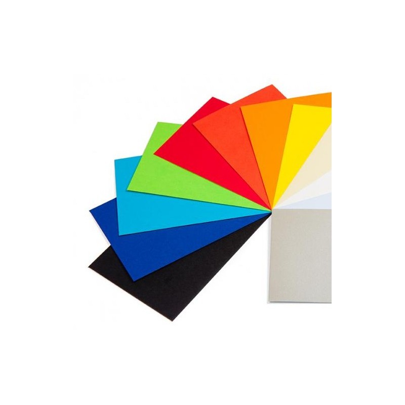 colored cards 130 gr / m² A4 (21 x 29,7 cm) - 10 assorted colors - pack of 100