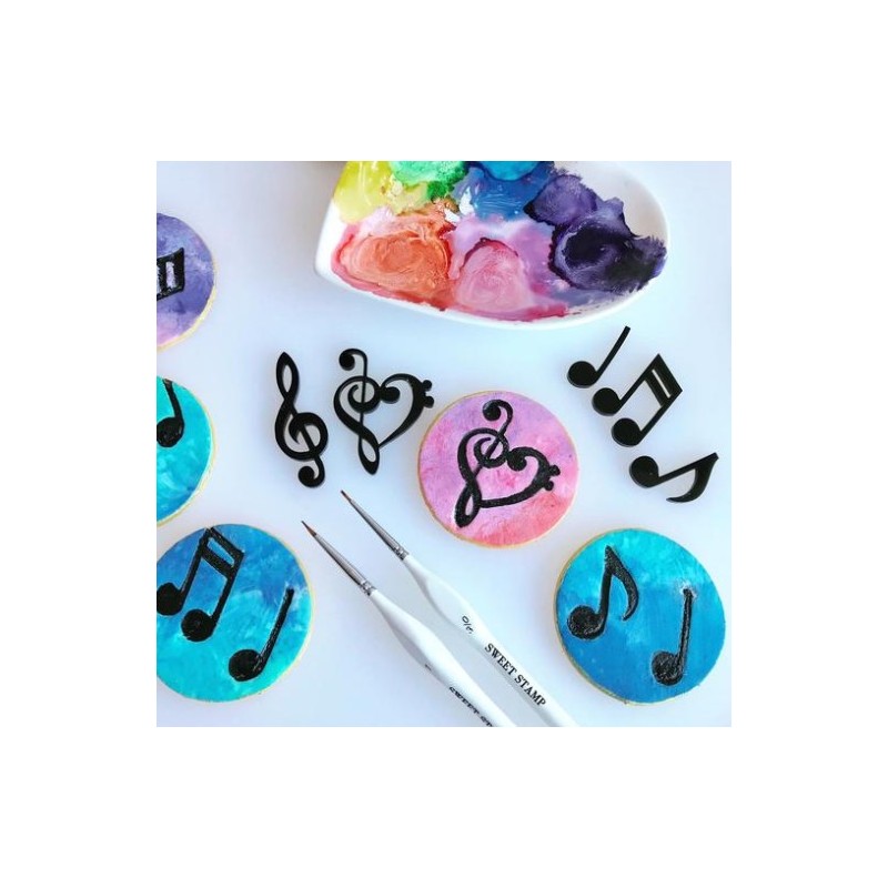 embosser "Music Notes Elements" / elementi di note musicali - Sweet Stamp Amycakes