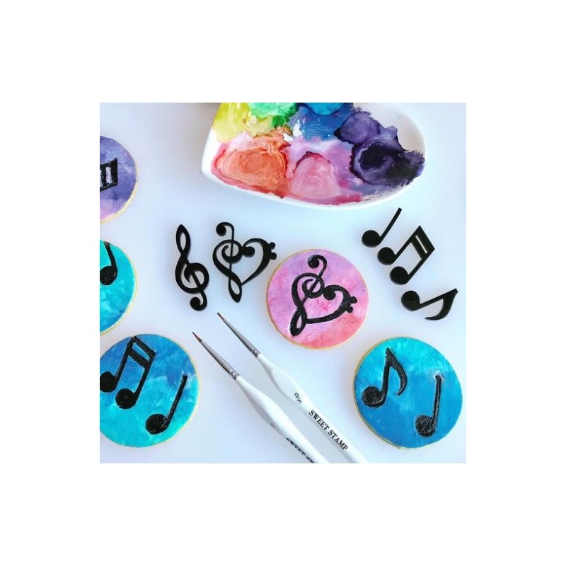 estampadora "Music Notes Elements" / elementos de notas musicales - Sweet Stamp Amycakes