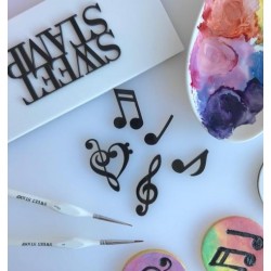 estampadora "Music Notes Elements" / elementos de notas musicales - Sweet Stamp Amycakes