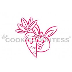 stencil carota e coniglio - Cookie Countess