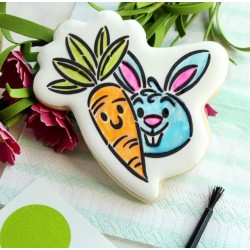 stencil carrot and bunny  buddies - Cookie Countess
