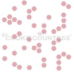 3 Piece hexagons stencil - Cookie Countess