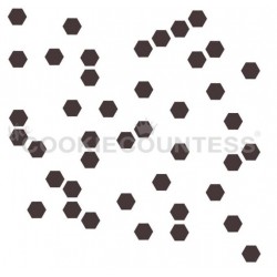 3 Piece hexagons stencil - Cookie Countess
