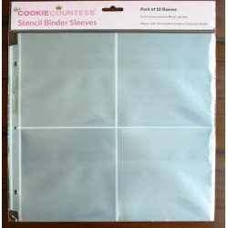fourre plastique pour classeur pour stencil - 10 pièces - Cookie Countess