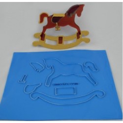 Kit de escultura simi de caballo mecedora 51/4 "(13,33 cm) - SimiCakes