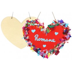 big wooden heart to hang 20cm - thickness: 3 mm