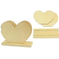 wooden heart mail carrier