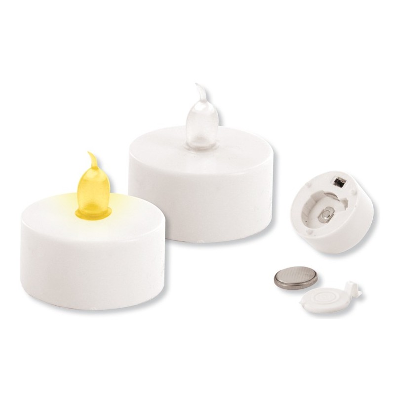 White LED candle Ø: 3,7 cm - 2 pieces