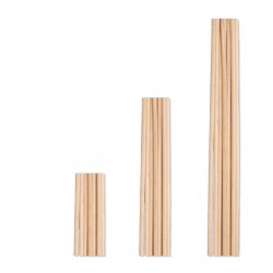 Tallo de madera redondo ø 4 mm x l: 30 cm