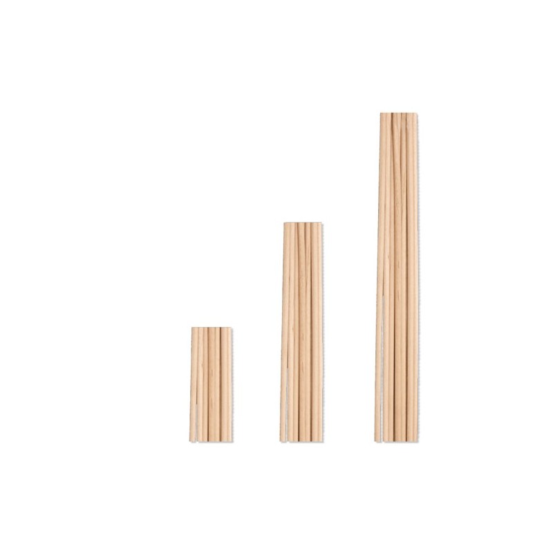 Tallo de madera redondo ø 4 mm x l: 30 cm