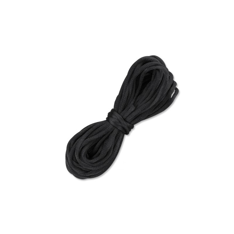 satin cord 6 meters black ø 2 mm