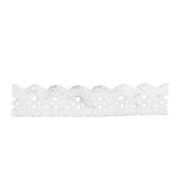 white self-adhesive cotton lace ribbon