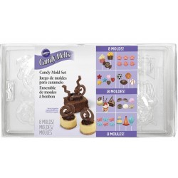 Juego de 8 moldes para caramelo 69 cavidades -  Wilton