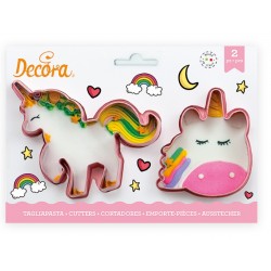 set 2 cookie cutter "magic unicorn" - Decora