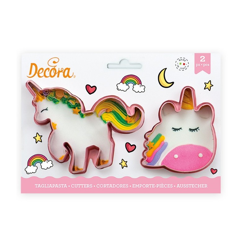 set 2 cookie cutter "magic unicorn" - Decora