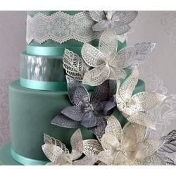 Fantasy flower petals & leaves - 3D lace mat - Claire Bowman