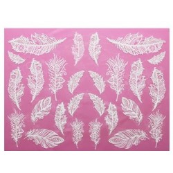 Feathers - 3D lace mat - Claire Bowman