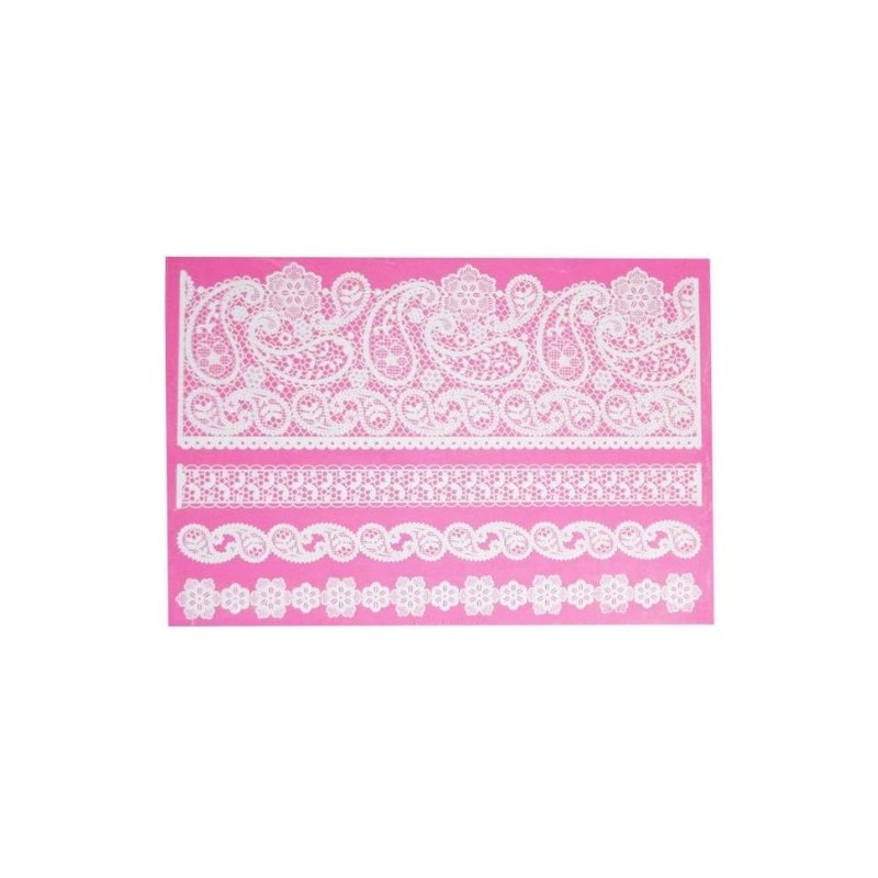 Pretty Paisley - molde para encaje - Claire Bowman