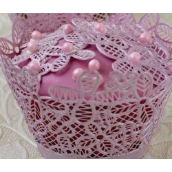 Victoriana - 3D lace mat cupcake wrapper - Claire Bowman
