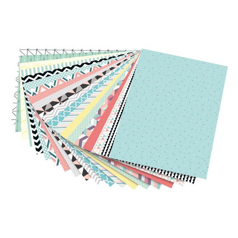 set 20 strong cards trend "geometry" - 270 gr / m² - 24 x 34 cm