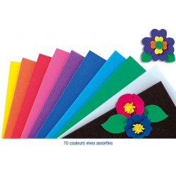 10 placas goma espuma - colores brillantes