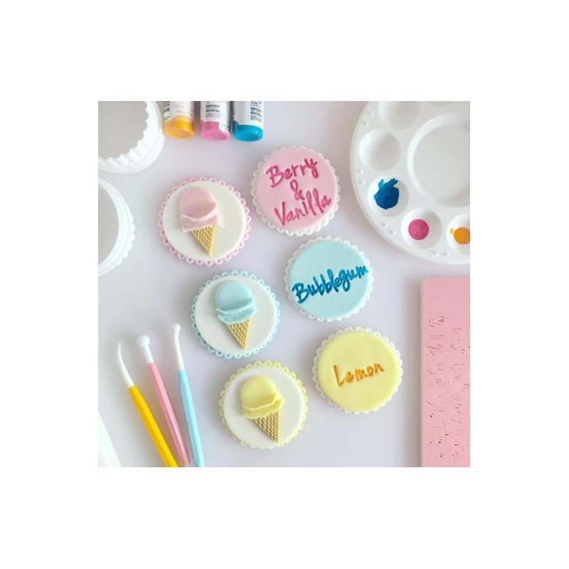 Full set embosser uppercase, lowercase letter, number & symbol - Vanilla - Sweet Stamp Amycakes