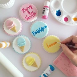 Set complet embosseur lettre majuscule, minuscule, nombre & symbole - Vanilla - Sweet Stamp Amycakes