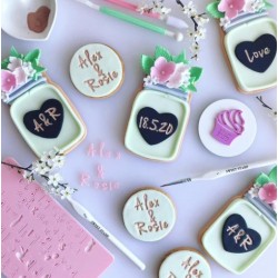 Full set embosser uppercase, lowercase letter, number & symbol - Vanilla - Sweet Stamp Amycakes