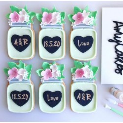 Full set embosser uppercase, lowercase letter, number & symbol - Vanilla - Sweet Stamp Amycakes