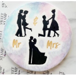 embosser "Couple Silhouette Elements" - Sweet Stamp Amycakes