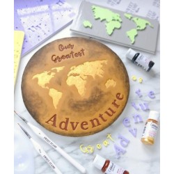 embosser "Great Adventure World Map Elements"  / elementi della mappa del mondo - Sweet Stamp Amycakes
