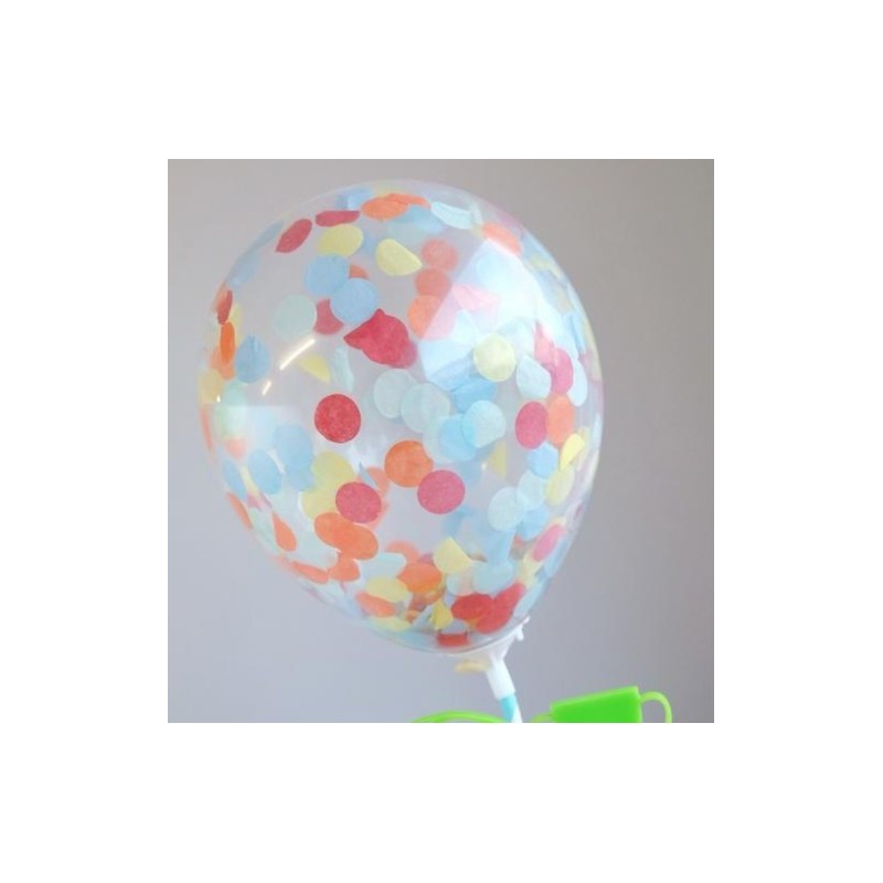 mini globos de confeti - festival mix - 2 piezas
