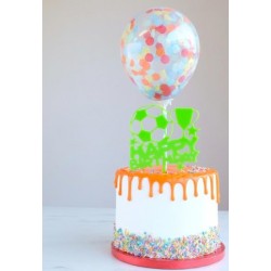 mini confetti balloons - festival mix - 2pk