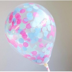 mini globos de confeti - unicornio mix - 2 piezas