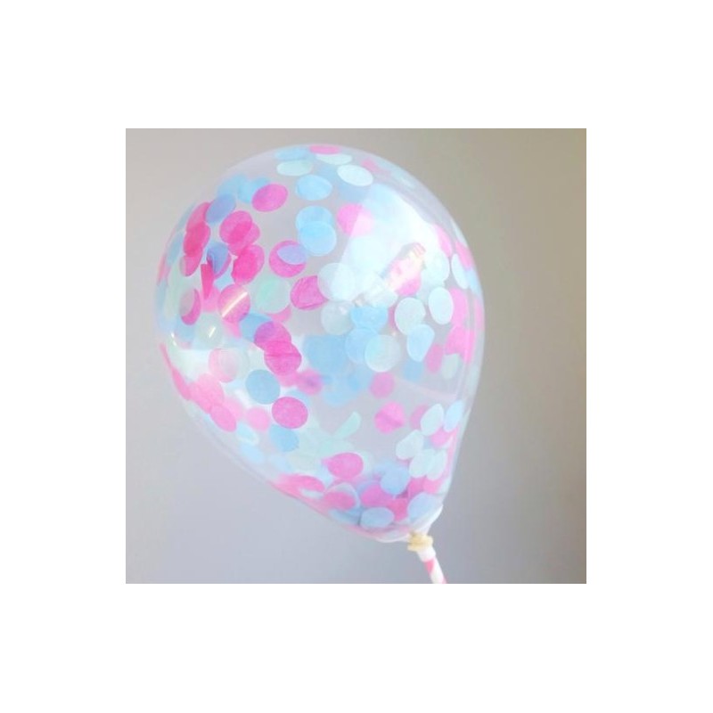 mini globos de confeti - unicornio mix - 2 piezas