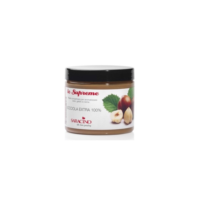 Concentrated flavored paste - 100% hazelnuts extra - 200g - Saracino