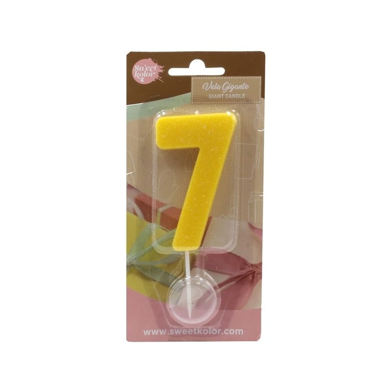 number 7 candle