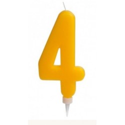 giant number 4 candle - 15 cm
