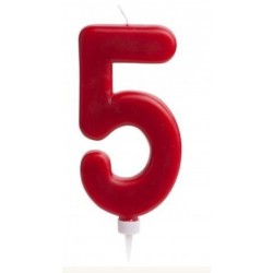 giant number 5 candle - 15 cm