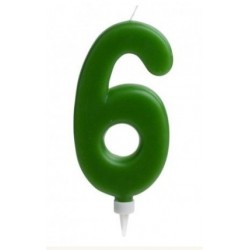 giant number 6 candle - 15 cm