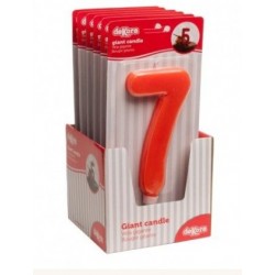 giant number 7 candle - 15 cm