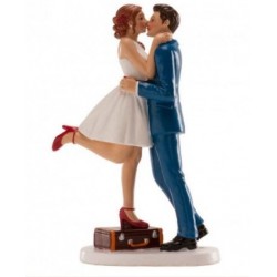 figurine married couple  "suitcase" - 16cm