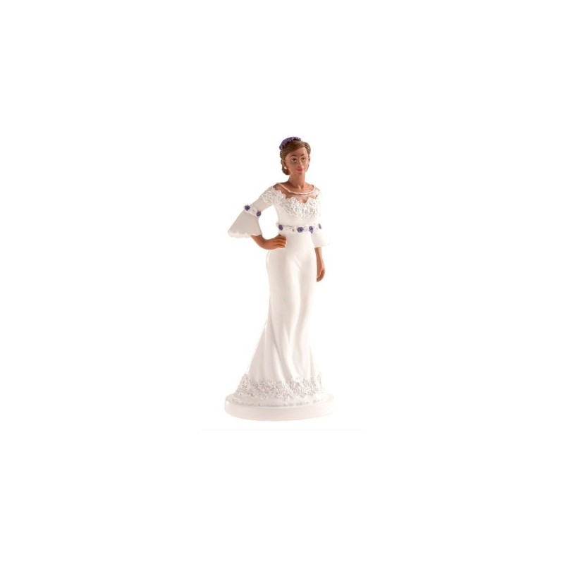 figurita de boda - mujer - glamour - 16 cm