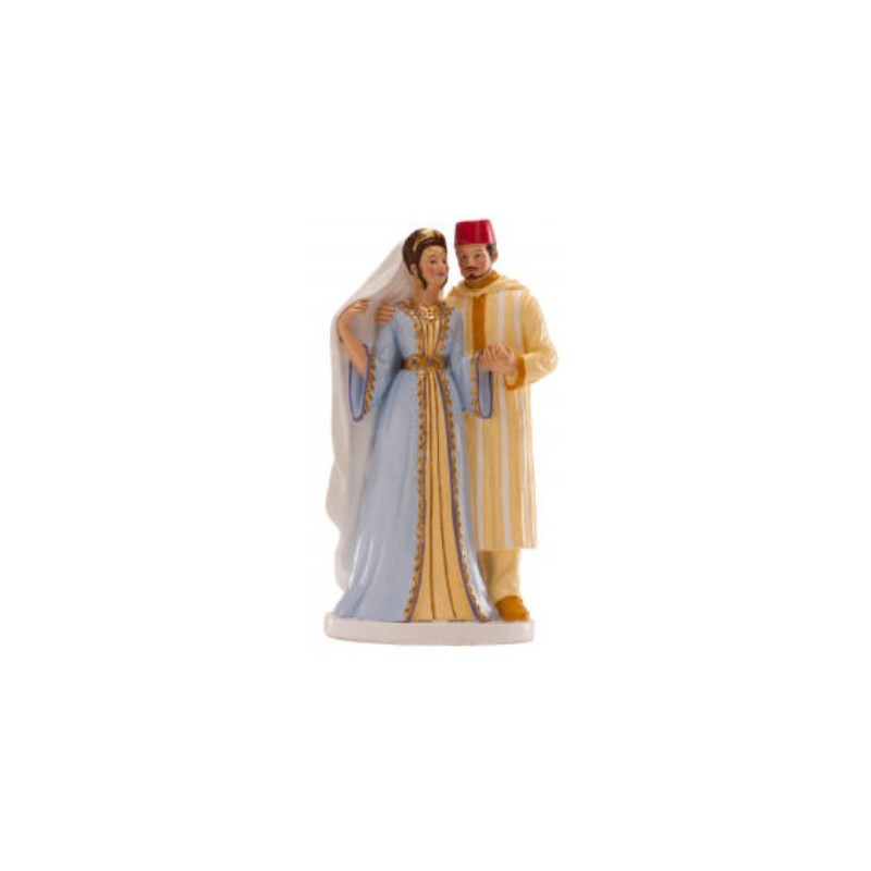 figurine couple de mariés - oriental - 18cm