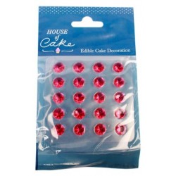 jelly diamonds / diamants comestibles - pink / rose - 20 pces - House of Cake