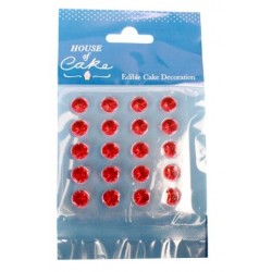 jelly diamonds / diamants comestibles - ruby / rouge rubis - 20 pces - House of Cake