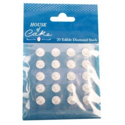 jelly diamonds / diamants comestibles - silver / argent - 20 pces - House of Cake